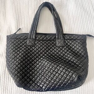Clara New York Quilted Tote Bag black
